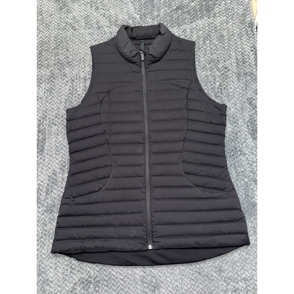 Lululemon Women's Black Vest Down Puffer Quilted Pack It Down Size 14